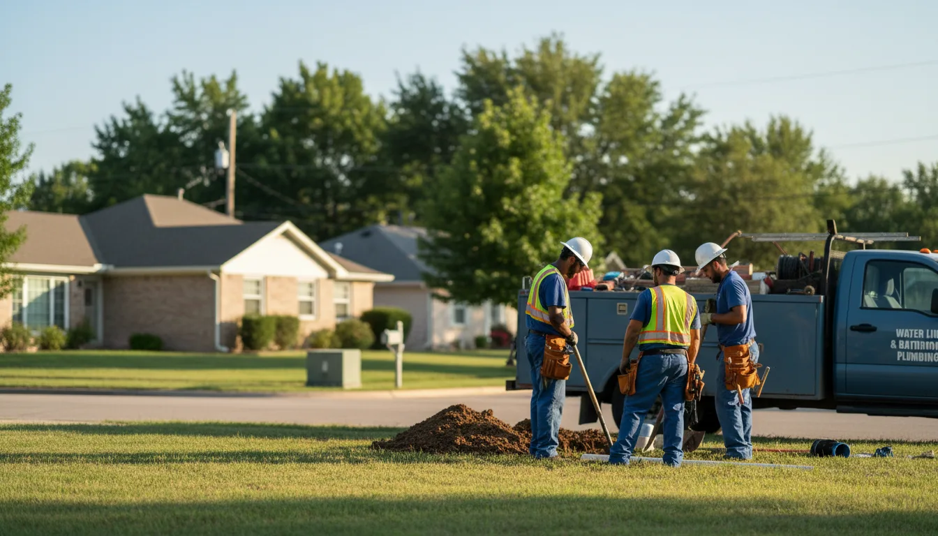Residential water line and bathroom plumbing service in Lutts, TN